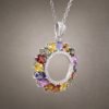 Rainbow Sapphire Wreath Necklace｜彩虹藍寶花環 925純銀彩色藍寶石鋯石項鍊