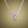 Pink Sapphire Trio Necklace｜粉紅星芒 925純銀粉紅藍寶石項鍊