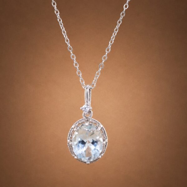 necklacehailambaobig1 Sky Serenity Necklace|晴空微光 925純銀天空藍托帕石鋯石項鍊