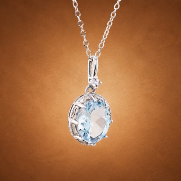 necklacehailambaobig3 Sky Serenity Necklace|晴空微光 925純銀天空藍托帕石鋯石項鍊