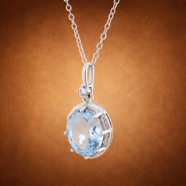 necklacehailambaobig4 Sky Serenity Necklace|晴空微光 925純銀天空藍托帕石鋯石項鍊