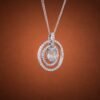 Aquamarine Orbit Necklace｜海藍星環 925純銀海藍寶鋯石項鍊