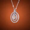 Aquamarine Orbit Necklace｜海藍星環 925純銀海藍寶鋯石項鍊