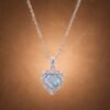necklacehearttopaz1 Swiss Blue Heart Necklace|瑞士藍心光 925純銀瑞士藍托帕石鋯石項鍊