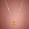necklacehuansiejingotabig1 Golden Drop Necklace|金色光滴 925純銀黃水晶項鍊