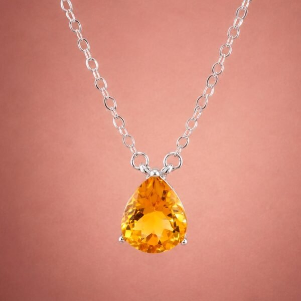 necklacehuansiejingotabig2 Golden Drop Necklace|金色光滴 925純銀黃水晶項鍊