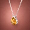 necklacehuansiejingotabig4 Golden Drop Necklace|金色光滴 925純銀黃水晶項鍊