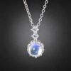 necklacemoonstonecircle2 Blue Moon Glow Necklace|藍月微光 925純銀藍光月光石項鍊