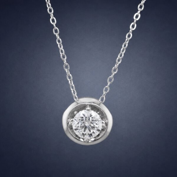 Eternal Brilliance Moissanite Necklace｜恆耀 925純銀1克拉莫桑石項鍊