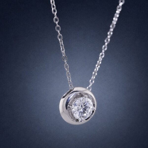 Eternal Brilliance Moissanite Necklace｜恆耀 925純銀1克拉莫桑石項鍊