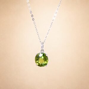 necklacesganlanshibig1 Verdant Light Necklace|翠光之心 925純銀橄欖石項鍊