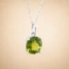 Verdant Light Necklace｜翠光之心 925純銀橄欖石項鍊