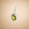 Verdant Light Necklace｜翠光之心 925純銀橄欖石項鍊