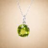 Verdant Light Necklace｜翠光之心 925純銀橄欖石項鍊