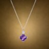 Violet Diamond Necklace｜紫晶菱光 925純銀紫水晶鋯石項鍊