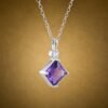 Violet Diamond Necklace｜紫晶菱光 925純銀紫水晶鋯石項鍊