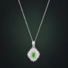 Verdant Radiance Tsavorite Necklace｜翠耀星芒 925純銀沙弗萊石鋯石項鍊