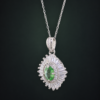 Verdant Radiance Tsavorite Necklace｜翠耀星芒 925純銀沙弗萊石鋯石項鍊