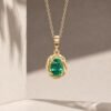 pendant lubixiqueson5 Verdant Embrace Tourmaline Pendant|翠綠之擁 18K黃金綠碧璽墜飾