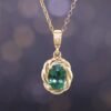 pendantlubixiqueson2 Verdant Embrace Tourmaline Pendant|翠綠之擁 18K黃金綠碧璽墜飾