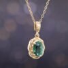 pendantlubixiqueson3 Verdant Embrace Tourmaline Pendant|翠綠之擁 18K黃金綠碧璽墜飾