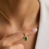 pendantlubixiqueson6 Verdant Embrace Tourmaline Pendant|翠綠之擁 18K黃金綠碧璽墜飾