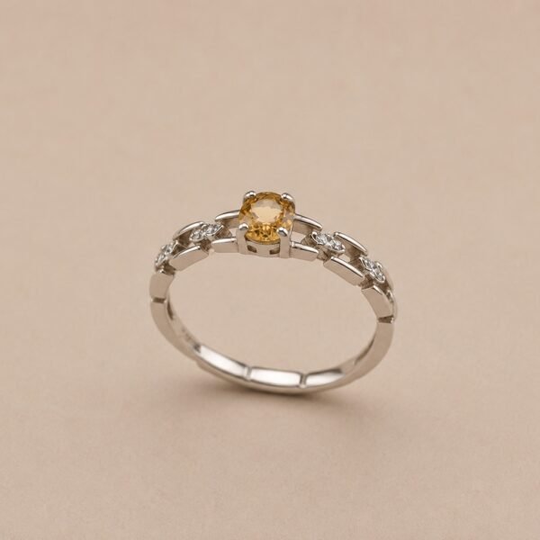 Aqua Lumière Ring｜海光澄韻 925純銀海藍寶石戒指