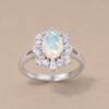 Aurora Opal Ring｜極光幻彩 925純銀蛋白石鋯石戒指