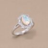 Aurora Opal Ring｜極光幻彩 925純銀蛋白石鋯石戒指