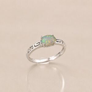 Prismatic Meadow Ring｜幻彩森光 925純銀水晶蛋白石戒指