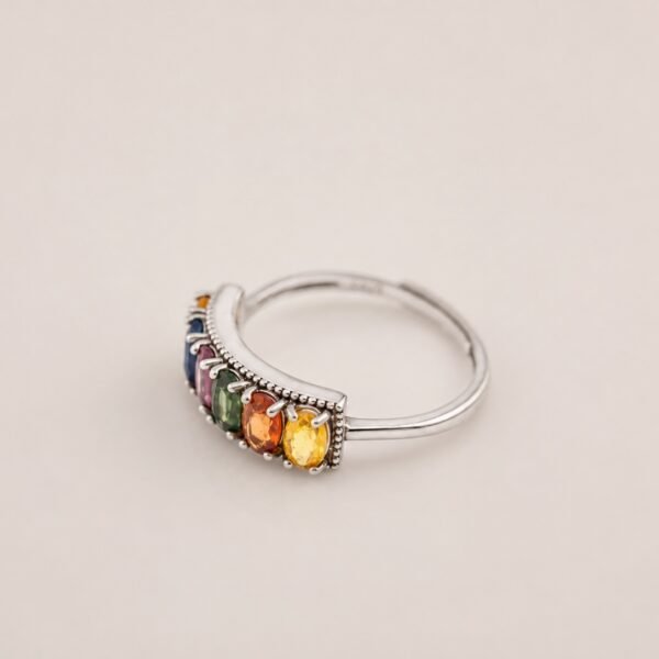 ringsilvercailambaooval4 Sapphire Spectrum Ring|彩虹光譜 925純銀彩色藍寶石戒指