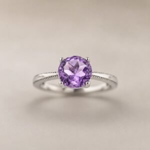 Violet Essence Ring｜紫韻純粹 925純銀紫水晶戒指