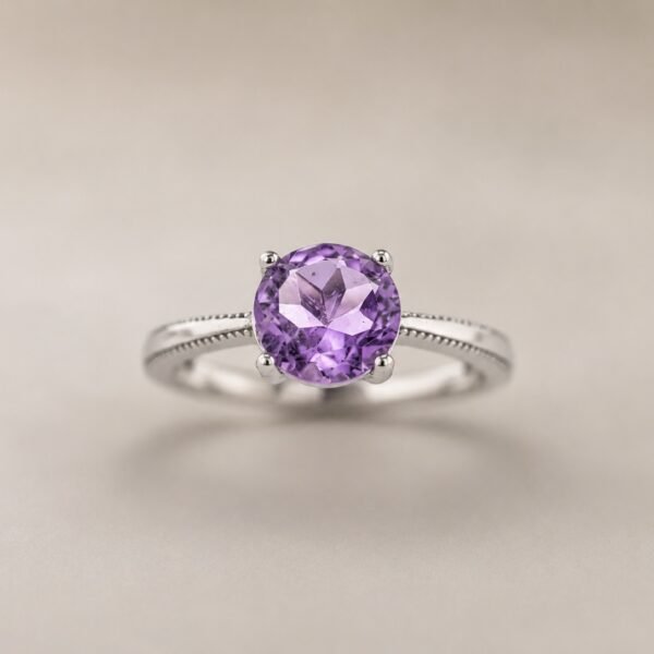 ringsilvercirclesisueijin1 Violet Essence Ring|紫韻純粹 925純銀紫水晶戒指