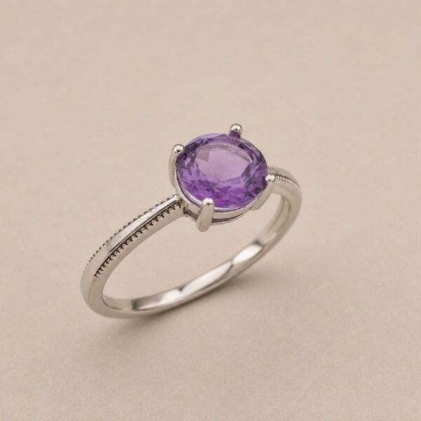 ringsilvercirclesisueijin2 Violet Essence Ring|紫韻純粹 925純銀紫水晶戒指