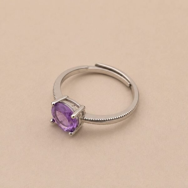 ringsilvercirclesisueijin4 Violet Essence Ring|紫韻純粹 925純銀紫水晶戒指