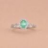 ringsilveremerald1 Emerald Halo Ring|翠光之環 925純銀祖母綠鋯石戒指