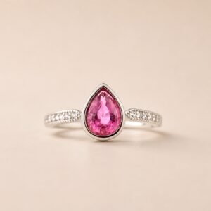 Rubellite Flame Ring｜盧比焰光 925純銀盧比萊戒指