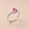 ringsilverfenbixigota2 Rubellite Flame Ring|盧比焰光 925純銀盧比萊戒指