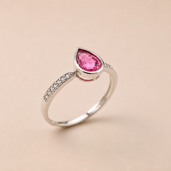 ringsilverfenbixigota2 Rubellite Flame Ring|盧比焰光 925純銀盧比萊戒指