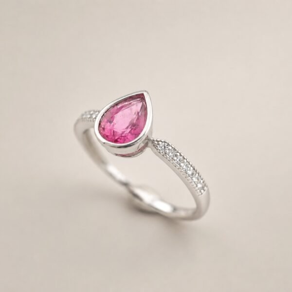 ringsilverfenbixigota3 Rubellite Flame Ring|盧比焰光 925純銀盧比萊戒指