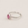 ringsilverfenbixigota4 Rubellite Flame Ring|盧比焰光 925純銀盧比萊戒指
