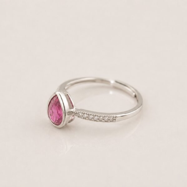 ringsilverfenbixigota4 Rubellite Flame Ring|盧比焰光 925純銀盧比萊戒指