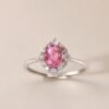 Blush Halo Ring｜玫光之環 925純銀粉紅碧璽鋯石戒指