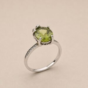 Verdant Crown Ring｜翠光之冠 925純銀橄欖石戒指
