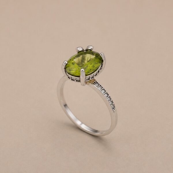 ringsilverganlashjihutie2 Verdant Crown Ring|翠光之冠 925純銀橄欖石戒指