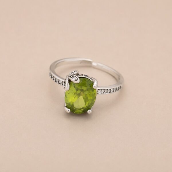 ringsilverganlashjihutie3 Verdant Crown Ring|翠光之冠 925純銀橄欖石戒指