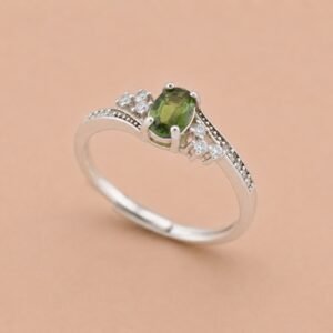 Verdant Melody Ring｜翠韻流光 925純銀綠色碧璽戒指