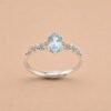 ringsilverhailambaooval1 Sea Lace Ring|海韻蕾絲 925純銀海藍寶石戒指