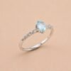ringsilverhailambaooval2 Sea Lace Ring|海韻蕾絲 925純銀海藍寶石戒指