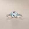 Aqua Lumière Ring｜海光澄韻 925純銀海藍寶石戒指